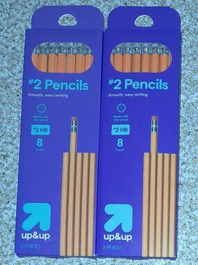 NEW Lot of 16 Target Brand Up&Up Wood Pencils Smooth Writing